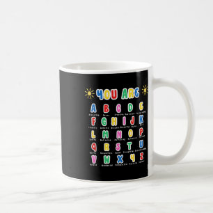 Kleurrijk Bent U Letters Alfabet Leer Abcs Onderw Koffiemok