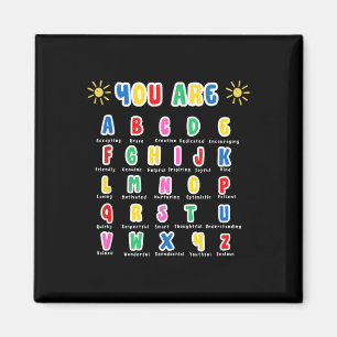 Kleurrijk Bent U Letters Alfabet Leer Abcs Onderw Magneet