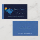 Kleurrijk bereik Rooster Organic Farming Visitekaartje (Voorkant / Achterkant)