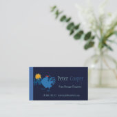 Kleurrijk bereik Rooster Organic Farming Visitekaartje (Staand voorkant)