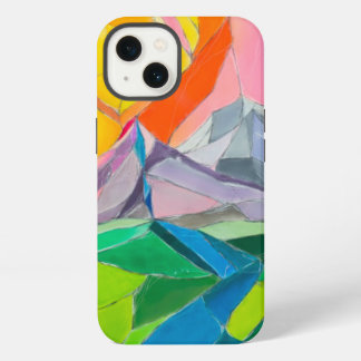 Kleurrijk berglandschap telefoonhoesontwerp iPhone 13 hoesje
