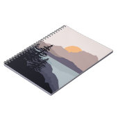 Kleurrijk Bergmeer zonsopgang landschap Notitieboek (Linkerzijde)