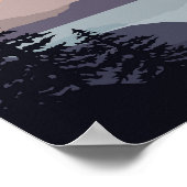 Kleurrijk Bergmeer zonsopgang landschap Poster (Hoek)