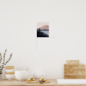 Kleurrijk Bergmeer zonsopgang landschap Poster (Keuken)