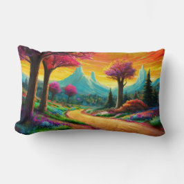 Kleurrijk bergpad kussen