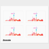 Kleurrijk Berlijn Rechthoekige Sticker (Vel)