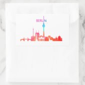 Kleurrijk Berlijn Rechthoekige Sticker (Tas)