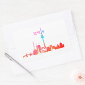 Kleurrijk Berlijn Rechthoekige Sticker (Envelop)