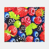 Kleurrijk Bessen Medley Ontwerp Fleece Deken (Voorkant (Horizontaal))