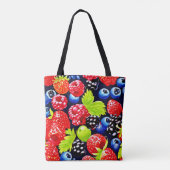 Kleurrijk Bessen Medley Ontwerp Tote Bag (Achterkant)
