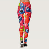 Kleurrijk bessenpatroon leggings (Achterkant)