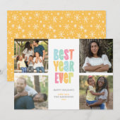 Kleurrijk Best Jaar Aller Tijden Meer Foto Kerstmi Feestdagenkaart (Voorkant / Achterkant)