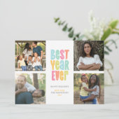 Kleurrijk Best Jaar Aller Tijden Meer Foto Kerstmi Feestdagenkaart (Staand voorkant)