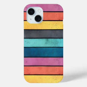 Kleurrijk betonpatroon iPhone 15 case