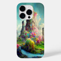 Kleurrijk betoverd bos buitenaards landschap