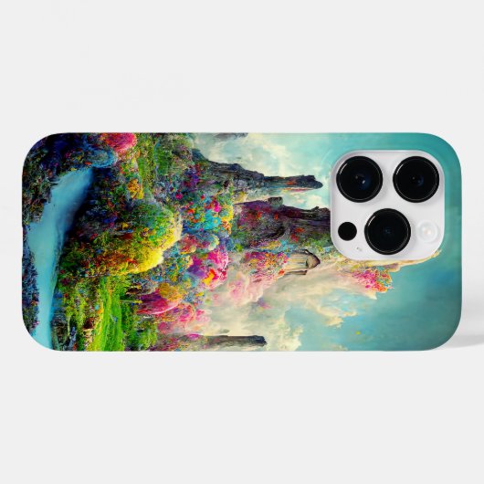 Kleurrijk betoverd bos buitenaards landschap Case-Mate iPhone case (Achterkant (horizontaal))