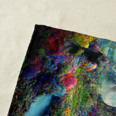 Kleurrijk betoverd bos buitenaards landschap strandlaken (In situ)