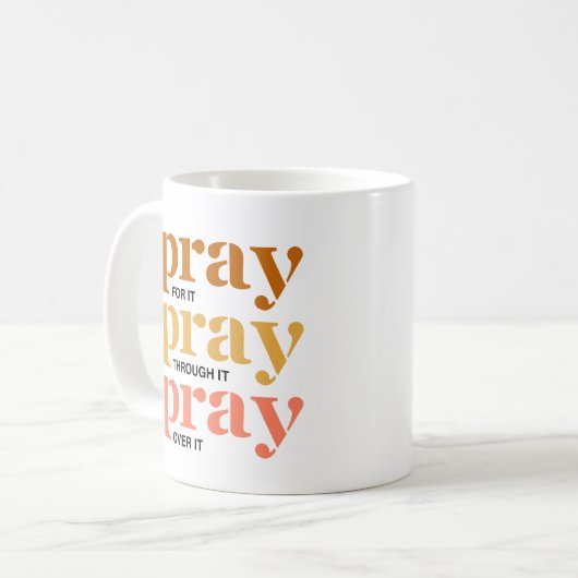 Kleurrijk bid ervoor, bemoedigend, Inspirerend Koffiemok (Voorkant links)