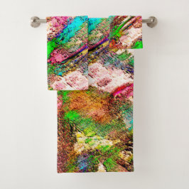 Kleurrijk - bijtend en ruw bad handdoek