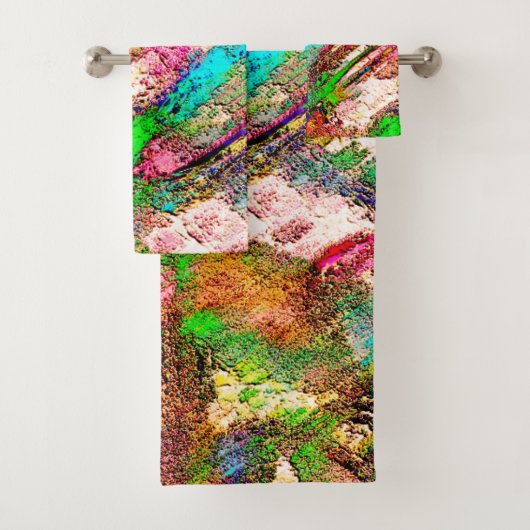 Kleurrijk - bijtend en ruw bad handdoek (Insitu)