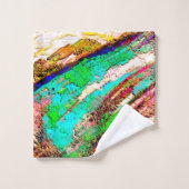 Kleurrijk - bijtend en ruw bad handdoek (Wasdoekje)