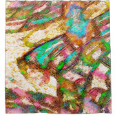 Kleurrijk - bijtend en ruw douchegordijn (Voorkant)