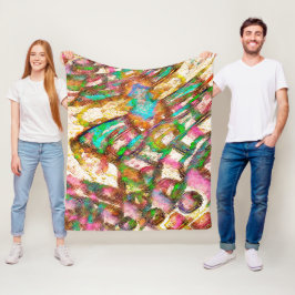 Kleurrijk - bijtend en ruw fleece deken