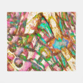 Kleurrijk - bijtend en ruw fleece deken (Voorkant (Horizontaal))