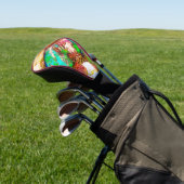 Kleurrijk - bijtend en ruw golfheadcover (Insitu)