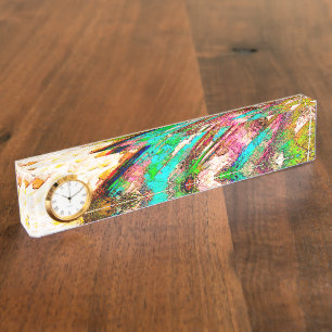 Kleurrijk - bijtend en ruw naambordje