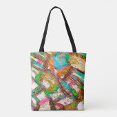 Kleurrijk - bijtend en ruw tote bag (Achterkant)