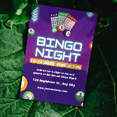 Kleurrijk Bingo Fun Night Invite Fondsenwerving Kaart