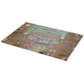 Kleurrijk binnenste plafond van blauwe moskee snijplank (Hoek)