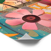 KLEURRIJK BIRD MIXED MEDIA POSTER (Hoek)