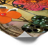 KLEURRIJK BIRD MIXED MEDIA POSTER (Hoek)