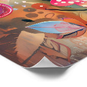 KLEURRIJK BIRD MIXED MEDIA POSTER (Hoek)