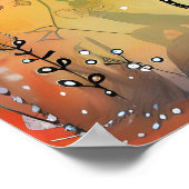 KLEURRIJK BIRD MIXED MEDIA POSTER (Hoek)