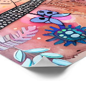 KLEURRIJK BIRD MIXED MEDIA POSTER (Hoek)