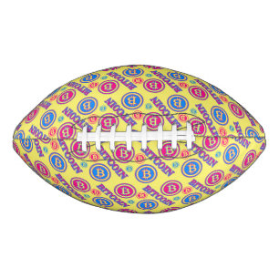 Kleurrijk Bitcoin-patroon American Football