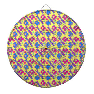 Kleurrijk Bitcoin-patroon Dartbord