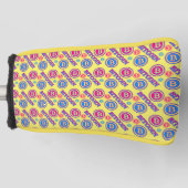 Kleurrijk Bitcoin-patroon Golfheadcover (Voorkant)