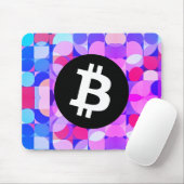 Kleurrijk Bitcoin-patroon Muismat (Met muis)