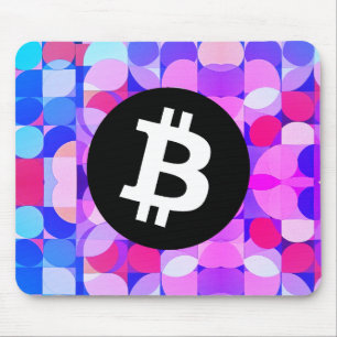 Kleurrijk Bitcoin-patroon Muismat