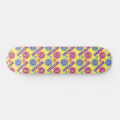 Kleurrijk Bitcoin-patroon Persoonlijk Skateboard (Horizontaal)