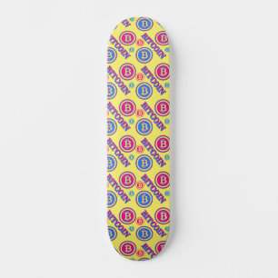Kleurrijk Bitcoin-patroon Persoonlijk Skateboard
