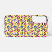 Kleurrijk Bitcoin-patroon Samsung Galaxy Hoesje (Achterkant horizontaal)