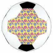 Kleurrijk Bitcoin-patroon Voetbal (Voorkant)