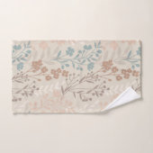 Kleurrijk blad & bloemen patroon in naadloos ontwe bad handdoek (Handdoek)