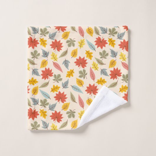 Kleurrijk blad Herfst patroon Bad Handdoek (Wasdoekje)
