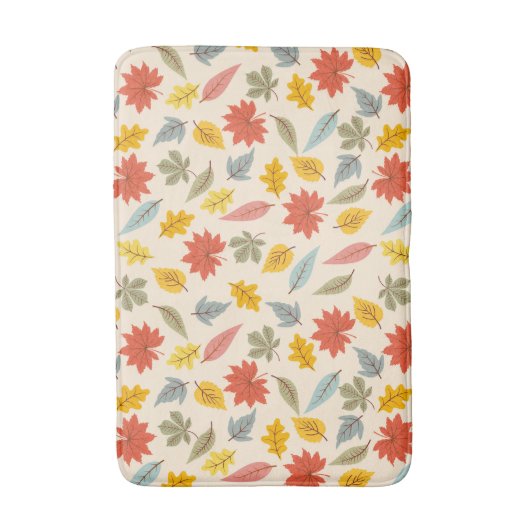 Kleurrijk blad Herfst patroon Badmat (Voorkant Verticaal)
